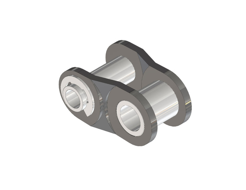 MAXCO Inspire Series™ C2040HP Rivited Hollow Pin ASME/ANSI Double Pitch Chain, Standard Roller